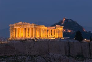 noční Parthenon